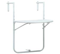 ZQQLVOO Tavolo sospeso da balcone, bianco, 60 x 64 x 83,5 cm, in plastica