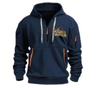 ZQURVO Felpe con Cappuccio da Uomo per Monster Hunter, Felpe con Cappuccio Sportive con Mezza Zip, Giacche Invernali Calde, Felpa con Cappuccio a Maniche Lunghe, Moda Casual, Palestra,Blue1-xx_l