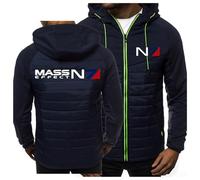 ZQURVO Giacca con cappuccio in pile da uomo per Mass Effect N7, felpe leggere con cerniera intera, giacche termiche a maniche lunghe, cappotti caldi e spessi, felpe casual giacche comode,Green-3x_l