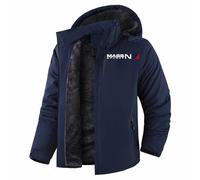ZQURVO Giacche impermeabili da uomo per Mass Effect N7, giacca invernale softshell da esterno, per sci, trekking, trench, impermeabile, antivento, taglia forte,Blue-7x_l