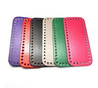 ZQWERT 18 * 8CM 6PCS Verde/Viola Kit per la creazione di Borse Fai-da-Te, basi quadrate in Pelle per Base Inferiore della Borsa all'Uncinetto Base della Borsa Tessuta a Mano Base del Cestino