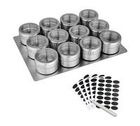 Zqxnt 12Pieces Organizzatori Cucina Set Spezie Jar Salvaspazio Condimento Box Per Articoli In Metallo Cucina Condimento