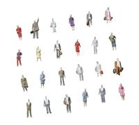 Zqxnt 25 pezzi assortiti pose modello treno layout miniatura persone figurine perfette per fai da te e mostre decorazione miniatura abitanti delle città figure