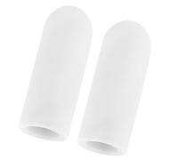 Zqxnt 2pcs Morbido Elastico Dita Protezioni Resistenti Ergonomiche Maniche Per La Digitazione Cura Sportiva Maniche Ergonomiche, bianco, Taglia unica