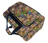 Zqxnt Borsa per attrezzi da cucito per la casa, robusta borsa da trasporto in nylon con scomparti multipli per hobbisti, Colore: marrone.