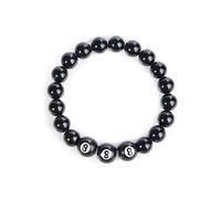 Zqxnt Braccialetti con ciondolo a forma di pallacanestro numero 8 braccialetti da pallavolo imitazione perline accessori ispiratori pallavolo basket braccialetti sportivi per uomo, as shown, Vetro