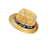 Zqxnt Capodanno Lampeggiante Paillettes Cappelli Elegante Capodanno Illumina Paillettes Cappelli In Nero Argento Oro Per Forniture Per Il Partito Delle Donne Degli Uomini Cappello Del Partito