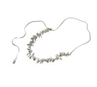 Zqxnt Collana dallo stile semplice moderno con catena a serpente unica gioielli in acciaio alla moda in metallo catena per donna gioielli da sera da donna