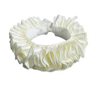 Zqxnt Collo elisabettiano da donna Ruff Teatro Rasi Increspato Faux Collare Scialle Clown Girocollo Shakespeariano Cosplay Accessorio Teatrale Costume Arricciato Neckband, Beige, Taglia unica
