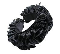Zqxnt Collo elisabettiano da donna Ruff Teatro Rasi Increspato Faux Collare Scialle Clown Girocollo Shakespeariano Cosplay Accessorio Teatrale Costume Arricciato Neckband, Nero , Taglia unica