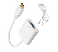 Zqxnt Convertitore compatto da HDMI a VGA, suono 1080p, compatibile con vari dispositivi, per migliorare i segnali, ampia compatibilità