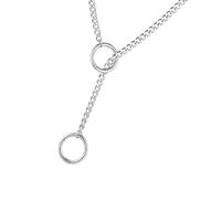 Zqxnt Delicato cerchi in lega disegni collana cerchi catena collana fascino elegante collana per individui alla moda accessori coppia moda