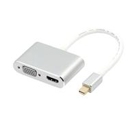 Zqxnt Doppie interfacce DP Convertitori Hdmis VGA 60Hz Adattatore Per Monitor PC Office Display Adapter Presentazioni Display DisplayPort a HDMI VGA Adapter