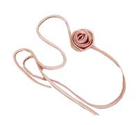 Zqxnt Elegante Collana Girocollo Fiore Fiore Nastro Lungo Strand Lock Collarbone Catena Tessuto Per Festa di Nozze Quotidiano Floreale Tie-up Choker
