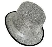 Zqxnt Fedora Cappello a cilindro Blingbling a tesa corta Dress Up Cappello da mago per sfilata, spettacoli teatrali, carnevale, vacanze, Fedora per gli uomini