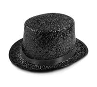 Zqxnt Fedora Cappello a cilindro Blingbling a tesa corta Dress Up Cappello da mago per sfilata, spettacoli teatrali, carnevale, vacanze, Fedora per gli uomini