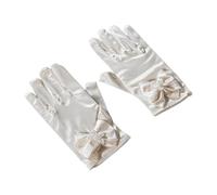 Zqxnt Guanti bianchi uniformi formali per ragazzi ragazze spettacoli d'arte festa concorso formale galateo raso guanti feste, Beige, Taglia unica