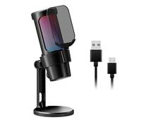 Zqxnt Microfono a condensatore USB a colori per PC con pulsante mute e rete di prevenzione dello scoppio del metallo per il gioco e lo streaming microfono a condensatore