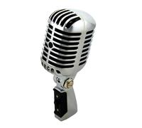 Zqxnt Microfono vocale dinamico vintage aspetto antico nostalgico metallo per spettacoli teatrali e canto classico Rockabilly microfono