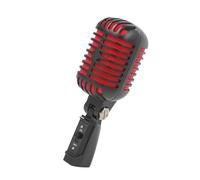 Zqxnt Microfono vocale dinamico vintage aspetto antico nostalgico metallo per spettacoli teatrali e canto classico Rockabilly microfono