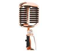 Zqxnt Microfono vocale dinamico vintage aspetto antico nostalgico metallo per spettacoli teatrali e canto classico Rockabilly microfono