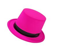 Zqxnt Neoncolors - Cappello alto fluorescente per discoteca, per adulti, feste a tema, spettacoli teatrali, spettacoli teatrali, scenografici, scenografia, cappello alto
