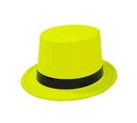 Zqxnt Neoncolors - Cappello alto fluorescente per discoteca, per adulti, feste a tema, spettacoli teatrali, spettacoli teatrali, scenografici, scenografia, cappello alto