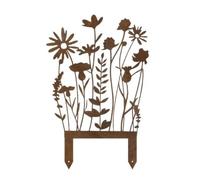 Zqxnt Pali decorativi antiruggine del cortile del metallo per i giardini all'aperto di facile installazione marcatori della pianta di arte del paesaggio marcatori decorativi del letto di fiore del