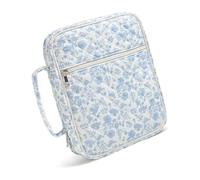 Zqxnt Portabicchieri da viaggio da donna con cerniera Copertura protettiva antipolvere Shell decorativo accessorio religioso portatile libro di preghiera custodia da viaggio, Patte bianco e blu