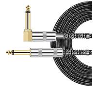 Zqxnt Professionale 10ft Chitarra Strumento Cavo 6.35 1/4 "Diritto/Bend Connettori Per Basso Elettrico Tastiere Amplificatori Cavo Chitarra Basso