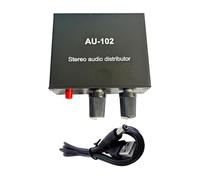 Zqxnt Scatola splitter uditiva a 2 canali Distributore di segnali sonori 1x2 Dispositivo di distribuzione uditiva perfetto per audiofili scheda amplificatore cuffie