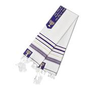 Zqxnt Scialle da preghiera ebraica da 180,3 cm, tradizionale tzitzit, frange, scialle per preghiere per uomini e donne, per eventi religiosi, uso tradizionale per uomini e donne, Viola, Taglia unica