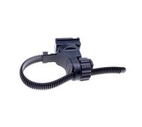 Zqxnt Supporto leggero per manubrio della bici per luce anteriore, senza installazione, morsetto regolabile, si adatta alla maggior parte dei manubri piatti, sicuro e resistente agli urti su piatto