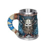 ZQXYXFUS Bicchieri da vino, boccali da birra, boccale vichingo originale fatto a mano - Tazza pesante da pirata celtico medievale in acciaio inossidabile da 600 ml