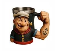 ZQXYXFUS Scultura Decorativa Da Tavolo, Tazza A Forma Di Libro Dipinta In 3D, Tazze Da Caffè Originali, Tazza Di Braccio Di Ferro, Ornamenti In Resina Per La Casa