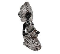 ZQXYXFUS Statuetta artistica - Statua di donna africana con totem tribale - Statue femminili decorative per la casa e la vetrina, per decorazioni di matrimoni, chiese e festival(Silver)