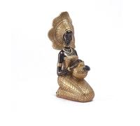 ZQXYXFUS Statuetta artistica - Statua di donna africana con totem tribale - Statue femminili decorative per la casa e la vetrina, per decorazioni di matrimoni, chiese e festival(Gold)