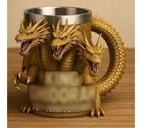 ZQXYXFUS Tazza mostro 3D, scultura decorativa da scrivania, tazze da caffè originali, celebra il re dei mostri con stile e fascino, artigianato in resina per la casa