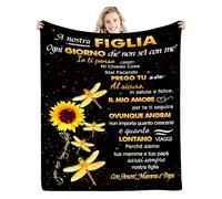 ZQYMM Coperta Personalizzate Figlia, Coperta A Mia Figlia, Regali Per Mia Figlia, Coperta Con Dedica Per Mia Figlia, Coperta Di Flanella, Regalo Per Figlia Buon Compleanno Anniversario Laurea