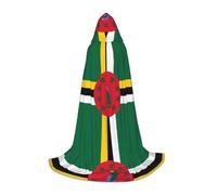 ZQYTGFDC Bandiera del Commonwealth della Dominica L Capo con cappuccio per adolescentiMantello Con Per Halloween Cosplay Costumi