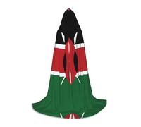 ZQYTGFDC Bandiera del Kenya S Capo con cappuccio per adolescentiMantello con Per Halloween Cosplay Costumi