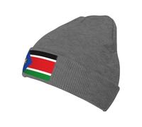 ZQYTGFDC Bandiera del Sud Sudan Beanie per uomo donna caldo inverno nero maglia polsino berretto morbido caldo cappelli da sci unisex, Rosa violaceo scuro, Taglia unica