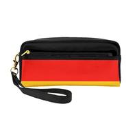 ZQYTGFDC Borsa per il trucco portatile in pelle con aquila patriottica con bandiera degli Stati Uniti, astuccio per matite estetiche per donne, astuccio per trucco, Bandiera della Germania., taglia