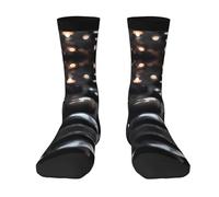 ZQYTGFDC Calzini neri per adulti con pietra misteriosa a forma di cuore, taglie grandi, per uomini e donne, morbidi e confortevoli, per casual, palestra e uso quotidiano, 2 Nero-1, One Size