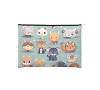 ZQYTGFDC Cloudy Sky, organizer da donna con cerniera, 22 x 16 cm, piccolo organizer per articoli da toeletta per San Valentino, amici, fidanzate, regali, Simpatici animaletti, One Size