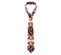 ZQYTGFDC Cravatta reversibile da uomo con tartarughe che nuotano nel buio, con due motivi, occasioni formali e lavorative, Fragola Mucca Baby, Taglia unica