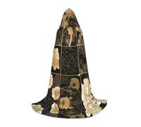ZQYTGFDC I fiori hanno aperto S mantello con cappuccio per adolescentiMantello Con Per Halloween Cosplay Costumi