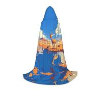 ZQYTGFDC Il deserto in lontananza L Capo con cappuccio per adolescentiMantello Con Per Halloween Cosplay Costumi