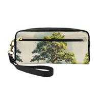 ZQYTGFDC Lizard - Astuccio in pelle portatile per trucchi e matite, da donna, per trucchi, Alberi che ondeggiano nel vento, taglia unica