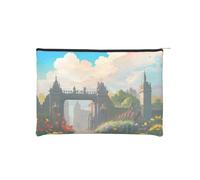 ZQYTGFDC Mystery Butterfly - Organizer da donna con cerniera, 21 x 16 cm, per San Valentino, amici, fidanzate, Fuori dalla Porta del Castello, One Size